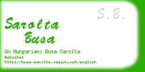 sarolta busa business card